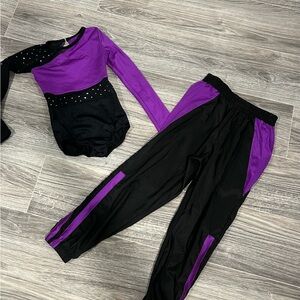 Purple and Black Girls Dance Costume